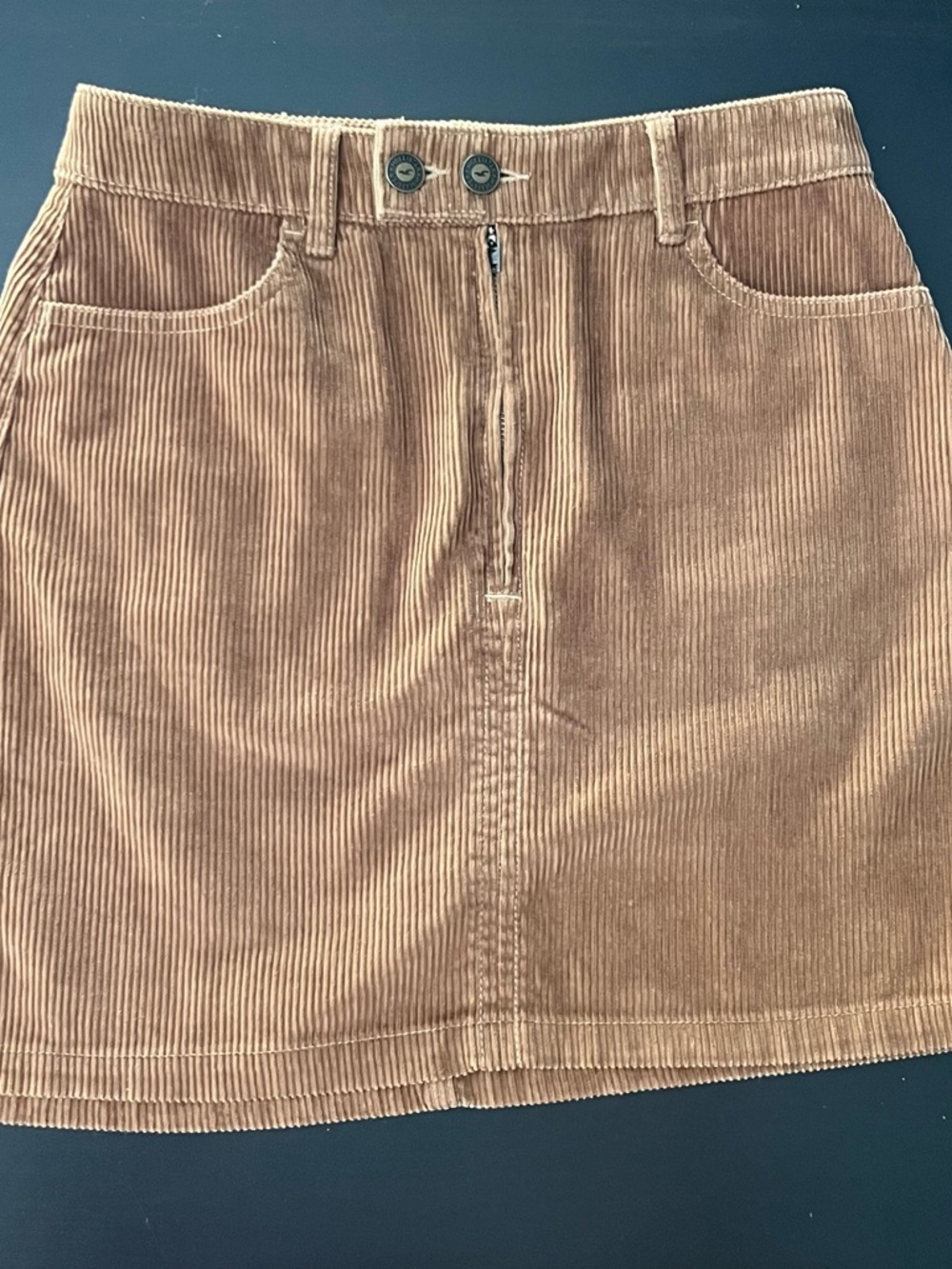 Hollister Ultra High Rise Mini Skirt Corduroy Camel Brown Size 3